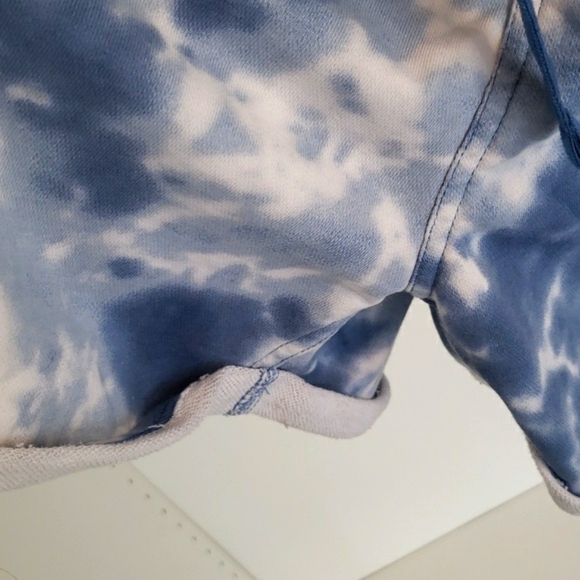 Funky Jordache blue & white tie dye overall jersey shorts - Picture 6 of 13